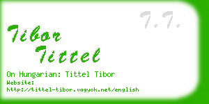 tibor tittel business card